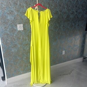 BCBG Neon Yellow Maxi Gown